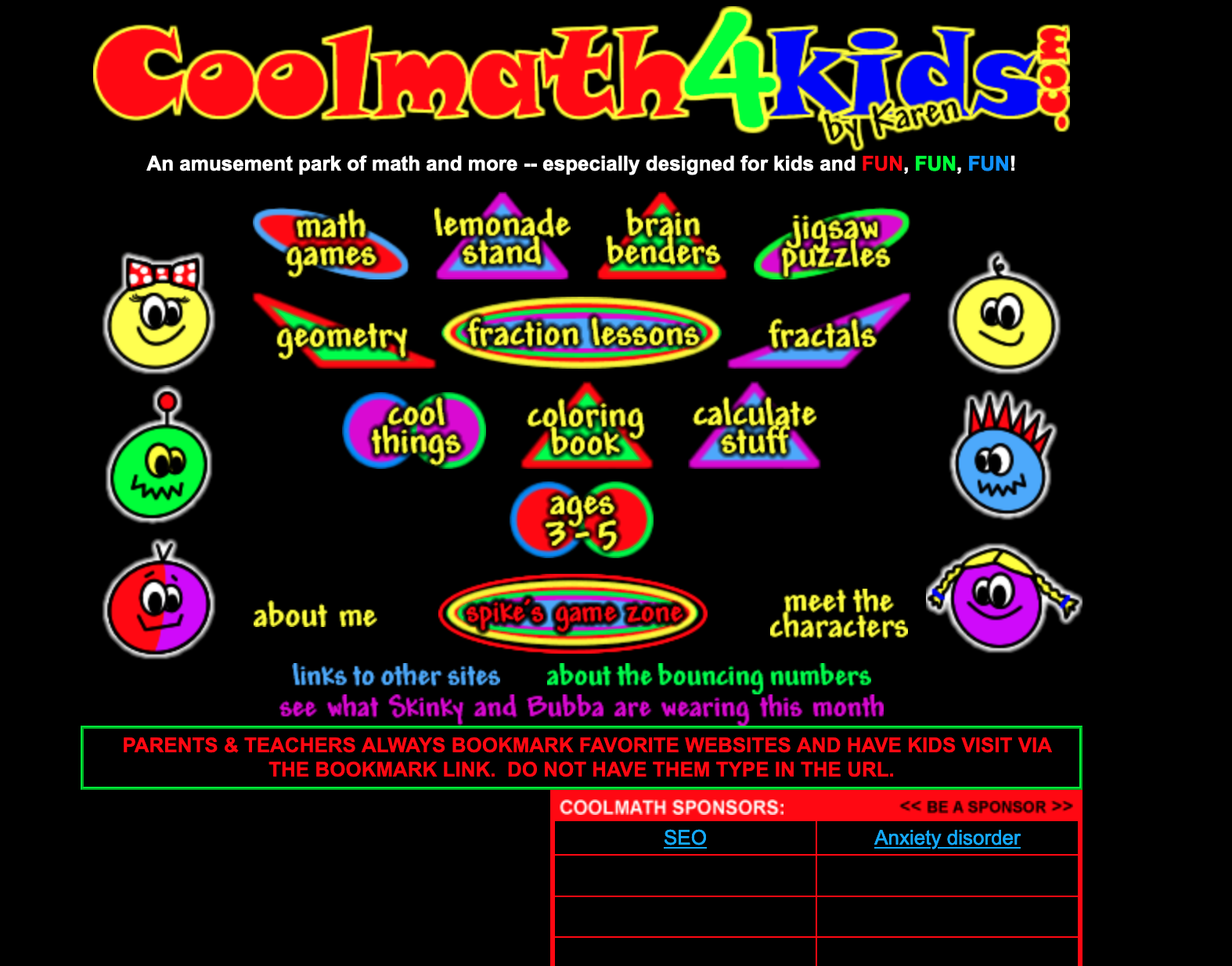 click this link to visit the archived 2004 Cool Math gamed page